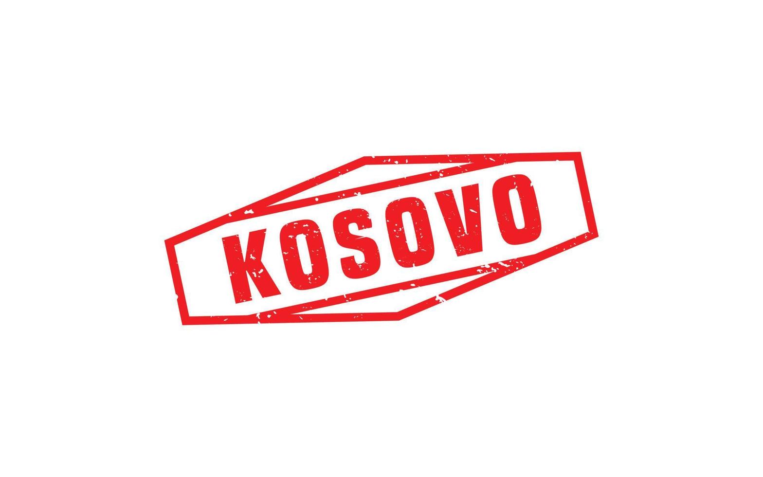 Kosovo carimbo de borracha com estilo grunge em fundo branco vetor