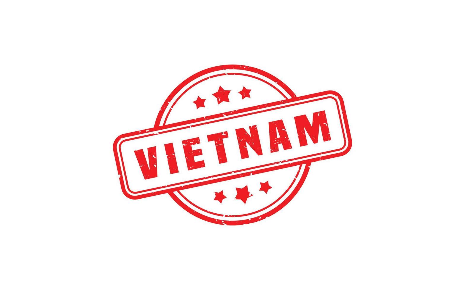 borracha de carimbo do vietnã com estilo grunge em fundo branco vetor
