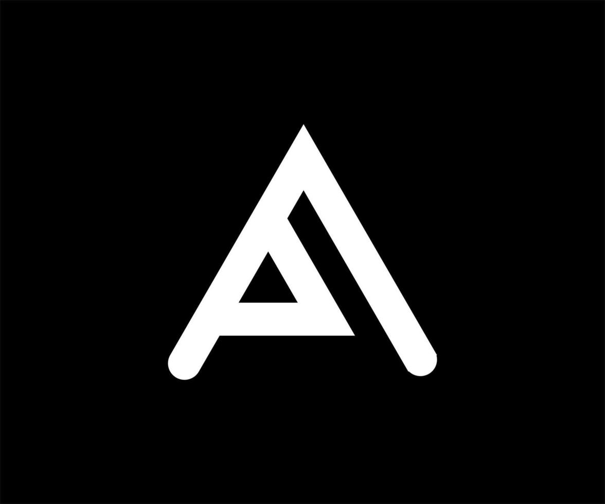 design de logotipo do alfabeto. alfabeto a, ilustração vetorial do logotipo do ícone do monograma da letra inicial. vetor