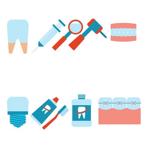 Vector de ícones dentários