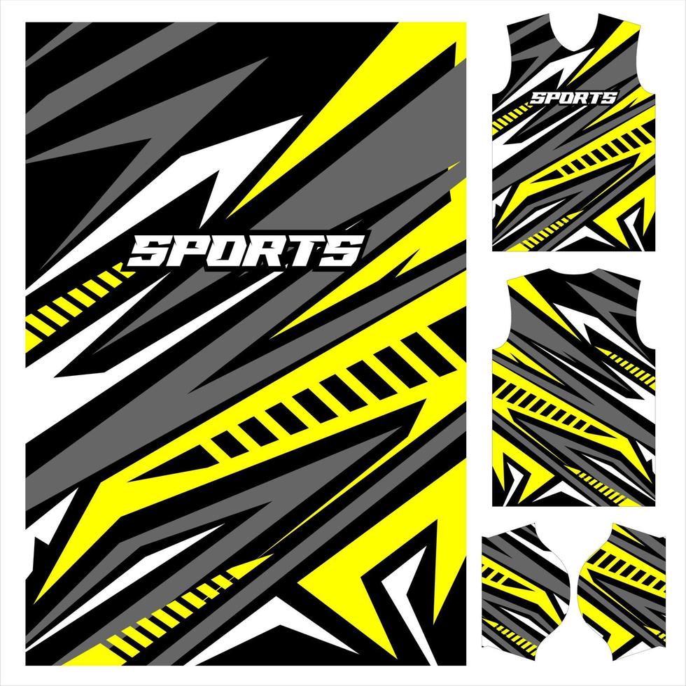 padrão de camisa esportiva pronto para imprimir para futebol, futebol, motocross, corrida, ciclismo, decalque de embrulho, linha vetor