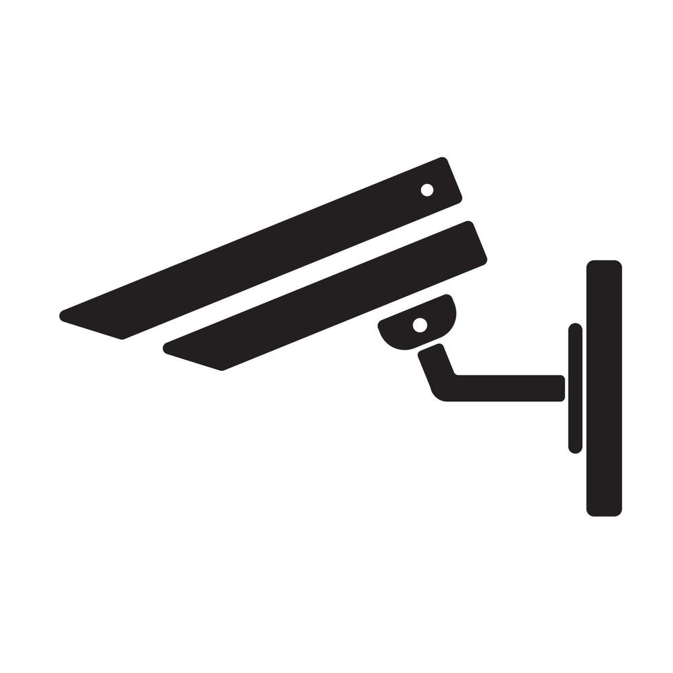 ilustração em vetor ícone de sinal de câmera de segurança. ícone de monitoramento de vídeo. sinal de cctv da câmera.