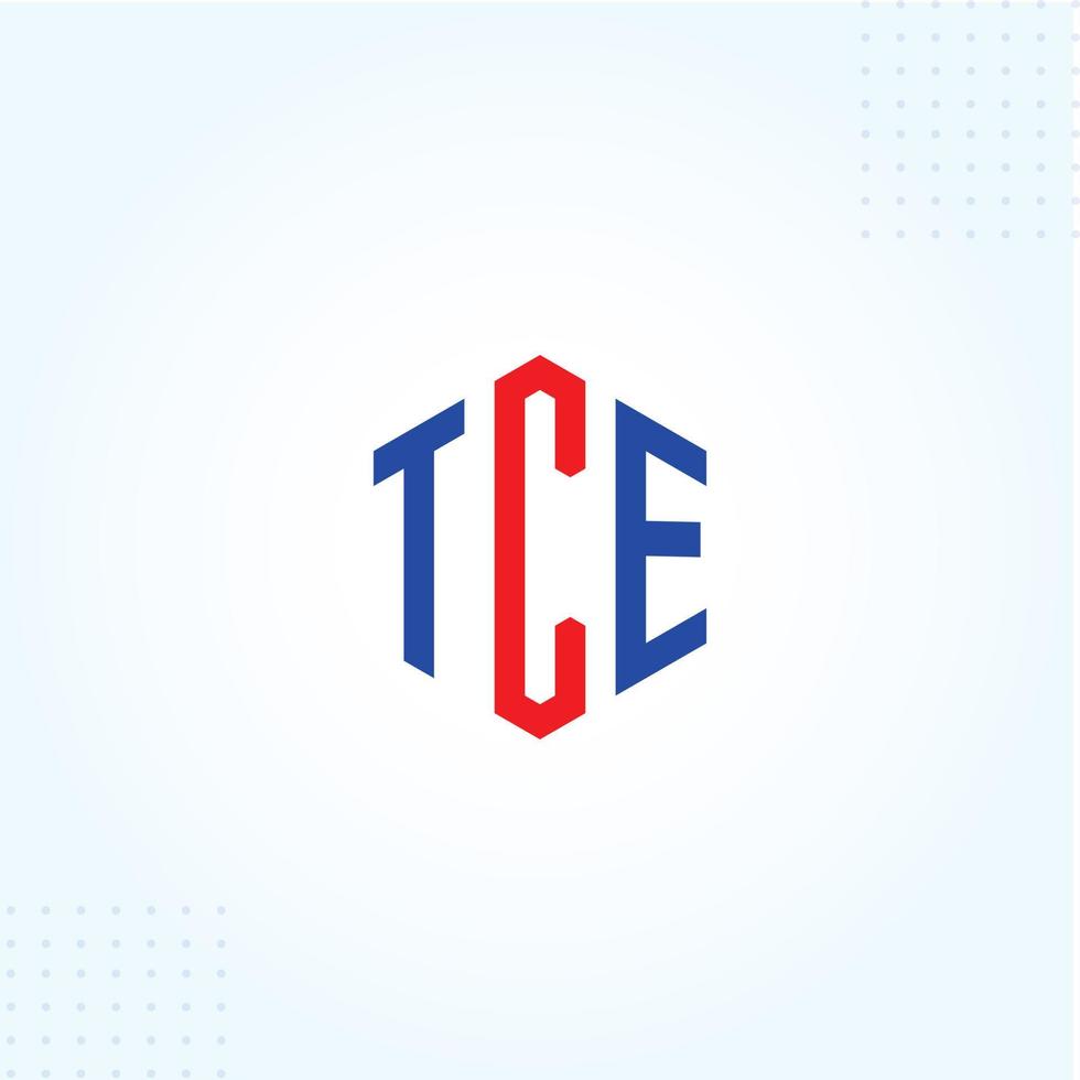 modelo de logotipo tce ou ect em design de vetor de estilo minimalista criativo moderno