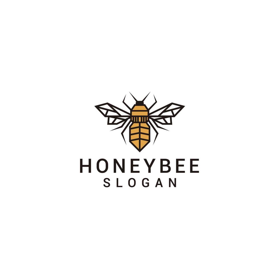 modelo de ícone de design de logotipo de abelha de mel vetor