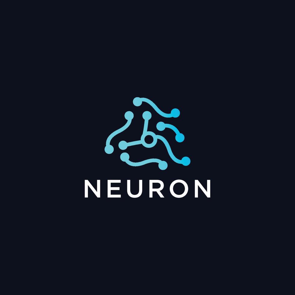 modelo de design de vetor de inspiração de design de logotipo de neurônio