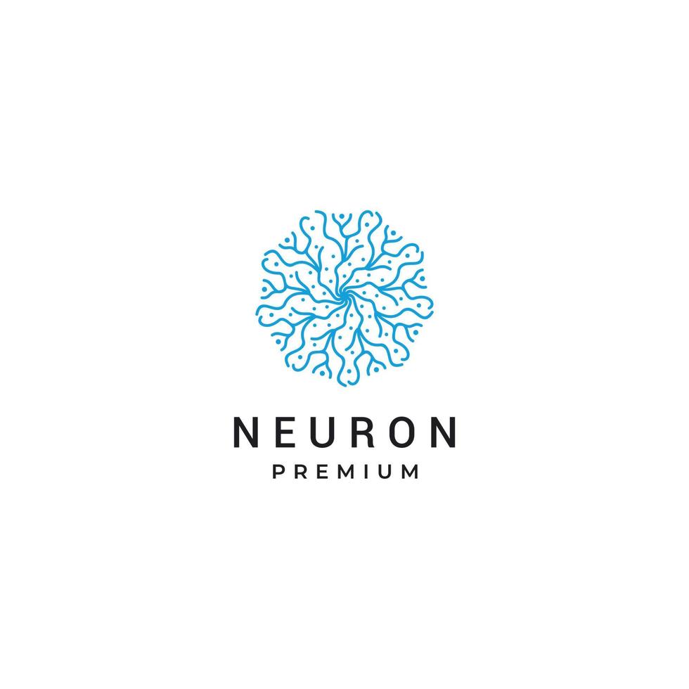 vetor de design de ícone de logotipo de neurônio