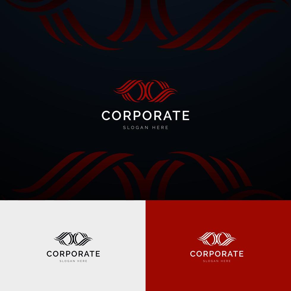 logotipo símbolo infinito fogo estilo abstrato com cor vermelha vetor