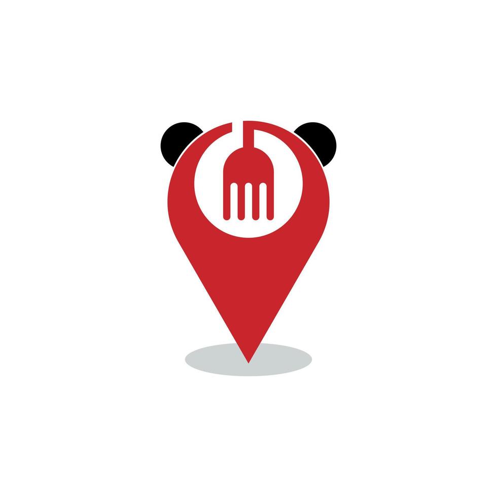 locais para o ícone do logotipo das barracas de comida vetor