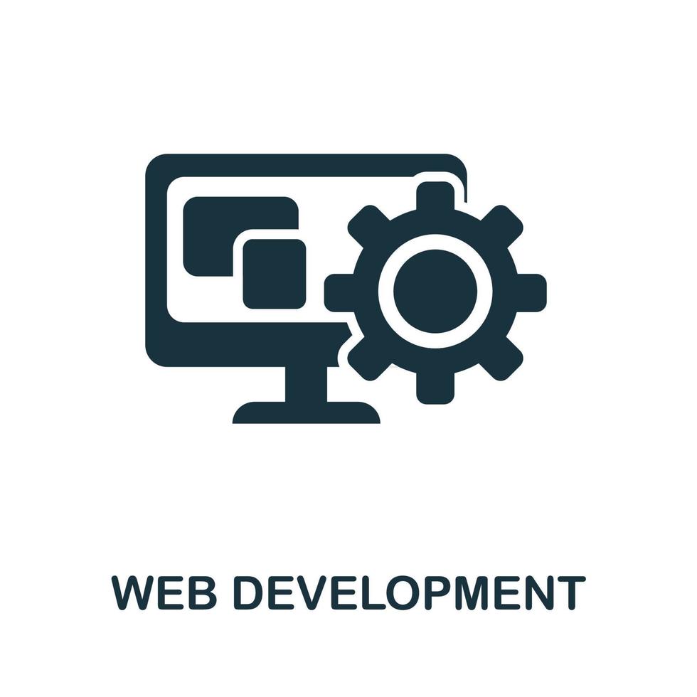 ícone de desenvolvimento web. ilustração simples da coleção de pacotes criativos. ícone de desenvolvimento web criativo para web design, modelos, infográficos e muito mais vetor