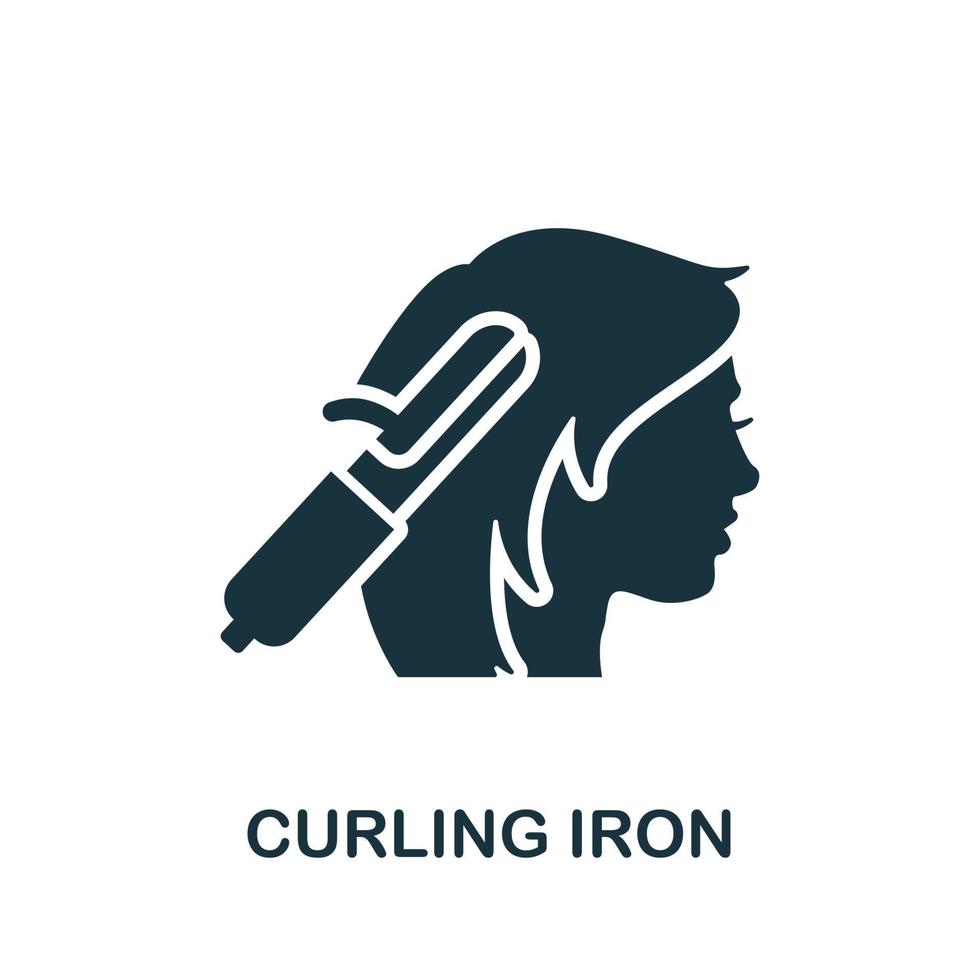 ícone de ferro de ondulação. elemento simples da coleção de salão de beleza. ícone criativo de curling para web design, modelos, infográficos e muito mais vetor