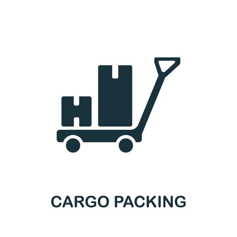 ícone de paking de carga. ilustração simples. ícone de paking de carga para web design, modelos, infográficos e muito mais vetor
