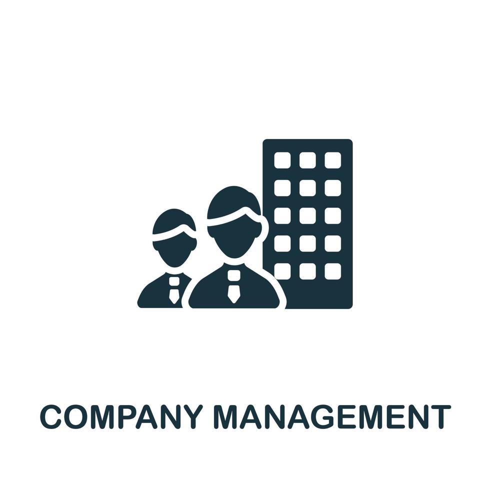 ícone de gestão da empresa. ícone de gerenciamento de empresa simples monocromático para modelos, web design e infográficos vetor
