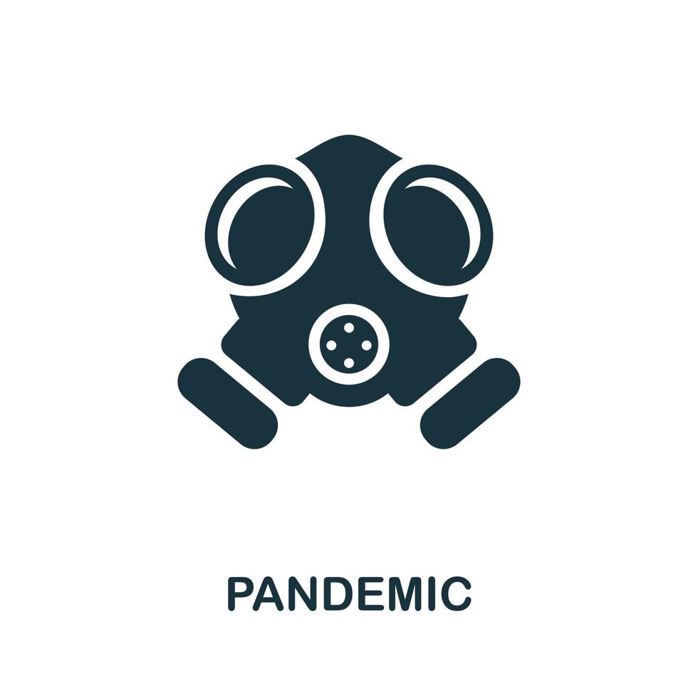 ícone de pandemia. ilustração simples da coleção de coronavírus. ícone pandêmico criativo para web design, modelos, infográficos e muito mais vetor