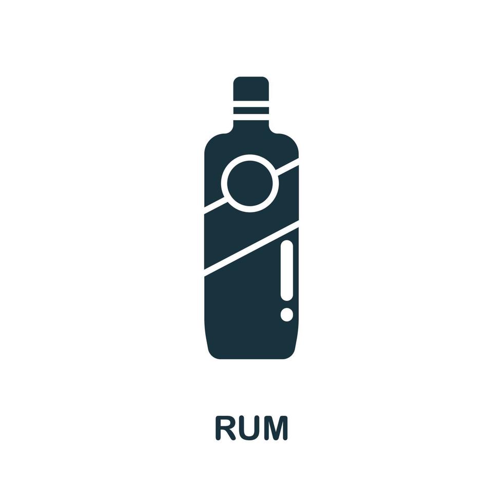 ícone de rum da coleção da austrália. ícone de rum de linha simples para modelos, web design e infográficos vetor