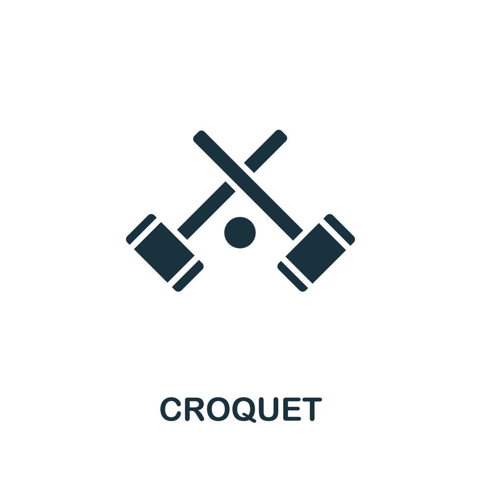 ícone de croquet da coleção da austrália. ícone de croquet de linha simples para modelos, web design e infográficos vetor