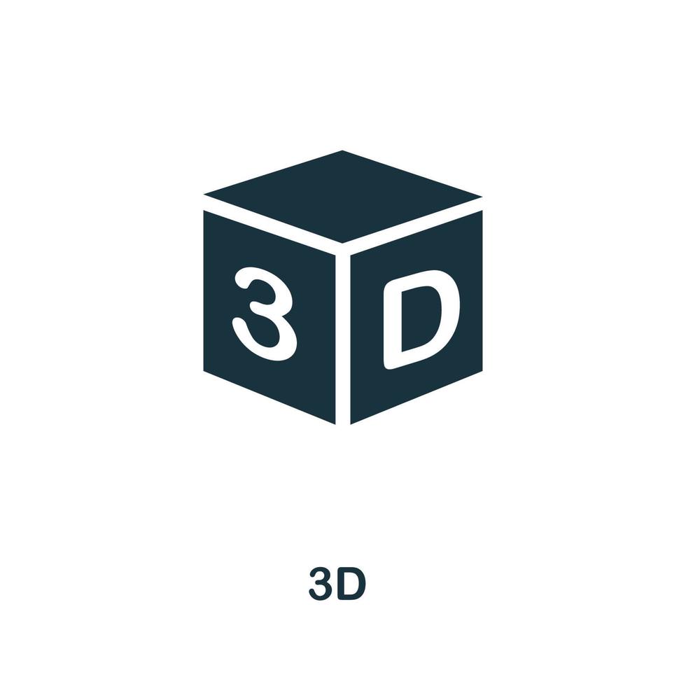 ícone 3D. ilustração simples da coleção de pacotes criativos. ícone 3d criativo para web design, modelos, infográficos e muito mais vetor