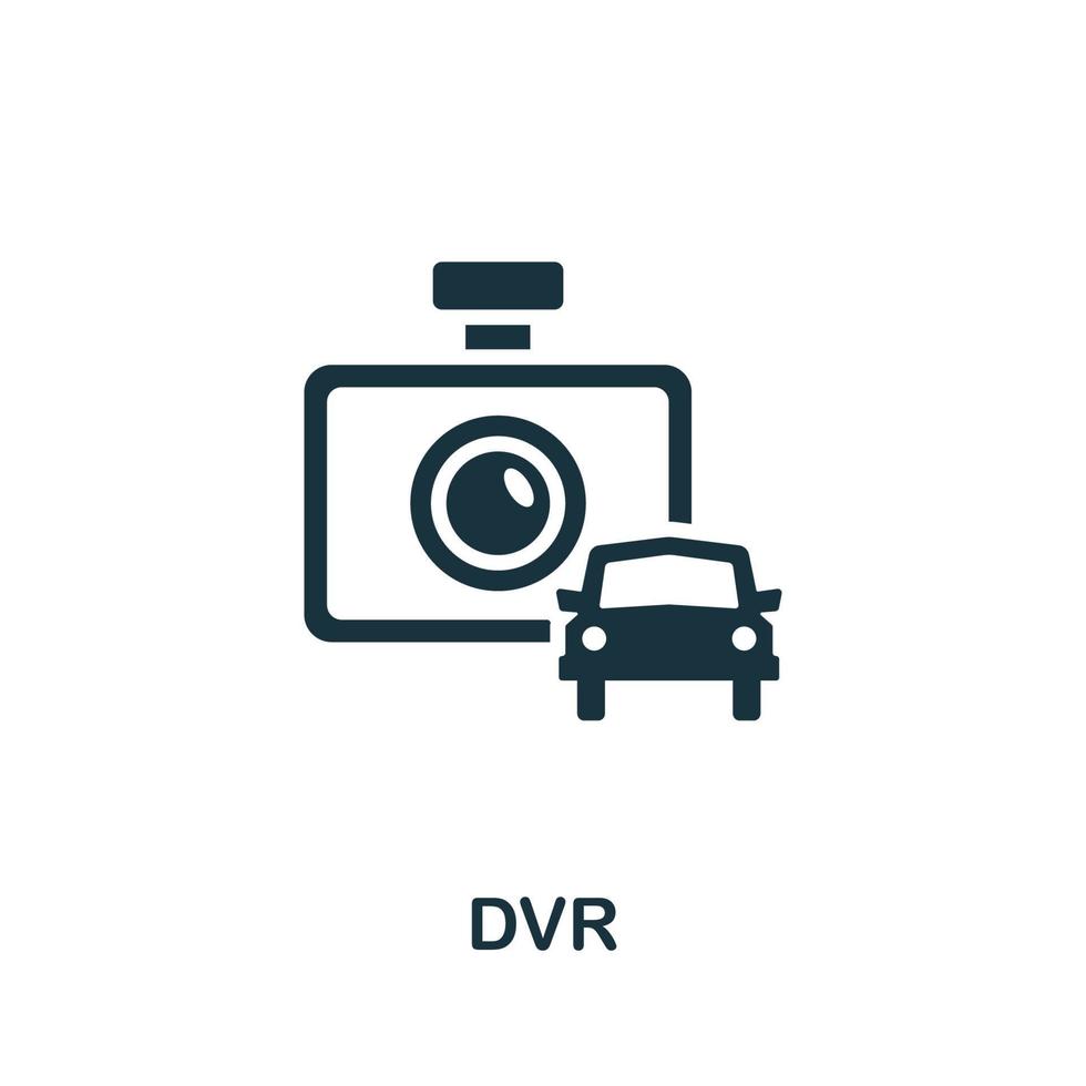 ícone dvr. elemento simples da coleção carsharing. ícone dvr criativo para web design, modelos, infográficos e muito mais vetor