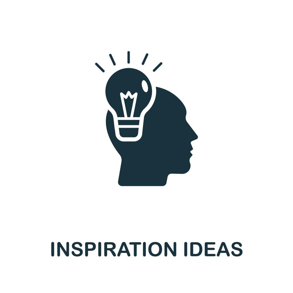 ícone de ideias de inspiração. ilustração simples da coleção de leis digitais. ícone de ideias de inspiração criativa para web design, modelos, infográficos e muito mais vetor