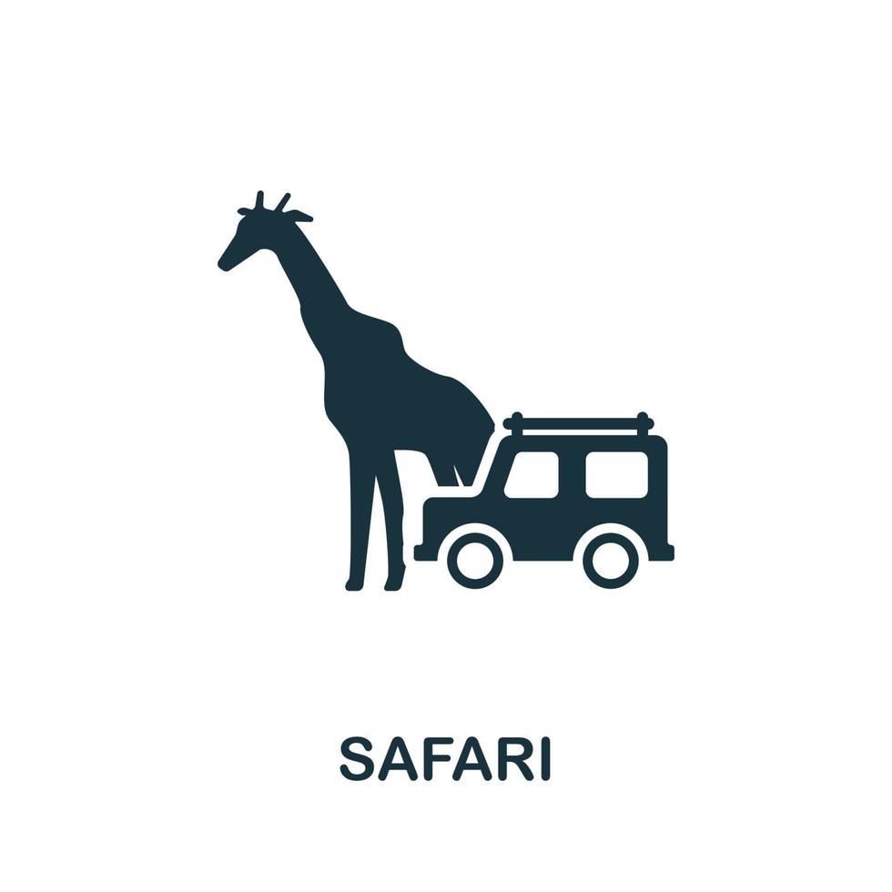 ícone de safári da coleção da austrália. ícone de safári de linha simples para modelos, web design e infográficos vetor