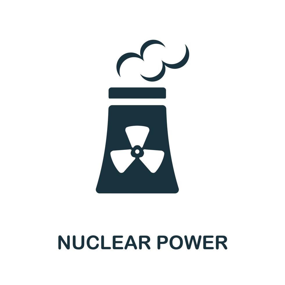 ícone de energia nuclear. elemento simples de coleta de energia alternativa. ícone criativo de energia nuclear para web design, modelos, infográficos e muito mais vetor