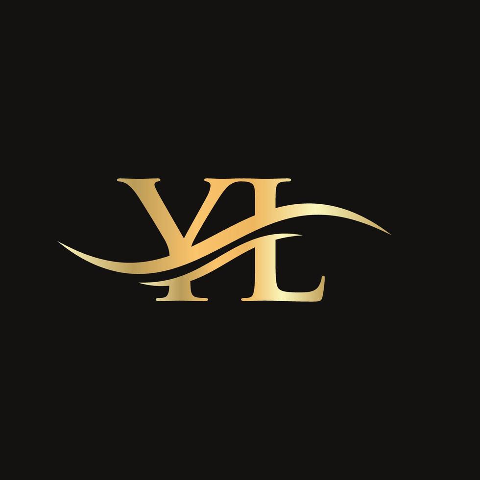 design de logotipo yl moderno para negócios e identidade da empresa. carta yl criativa com conceito de luxo vetor