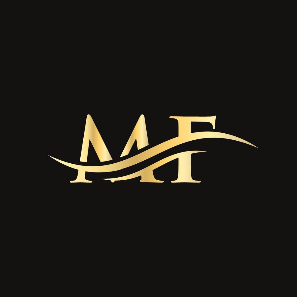 logotipo vinculado à letra mf para identidade de negócios e empresas. modelo de vetor de logotipo de letra inicial mf