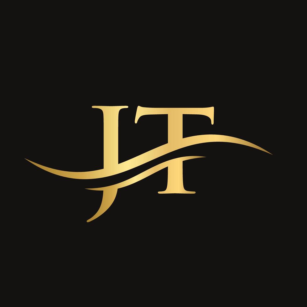 logotipo vinculado à letra jt para identidade de negócios e empresas. modelo de vetor de logotipo jt de letra inicial