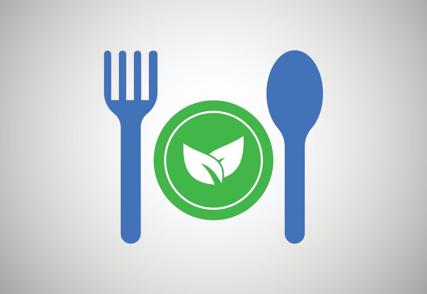 design de logotipo de comida biológica, modelo de design vetorial vetor