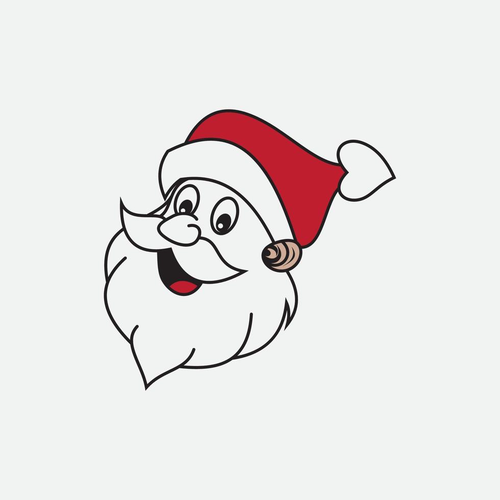 logotipo do ícone de design de ilustrações vetoriais de papai noel vetor