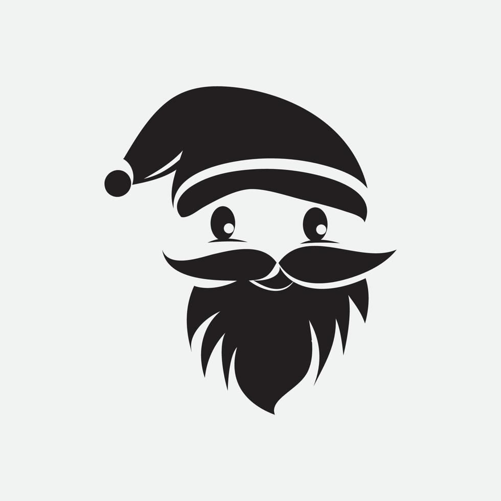 logotipo do ícone de design de ilustrações vetoriais de papai noel vetor