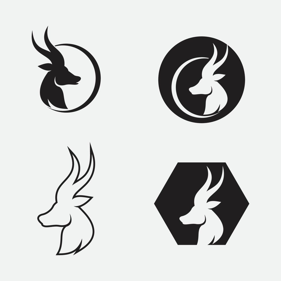 ilustrações vetoriais de logotipo de antílope logotipo de ícone de design vetor
