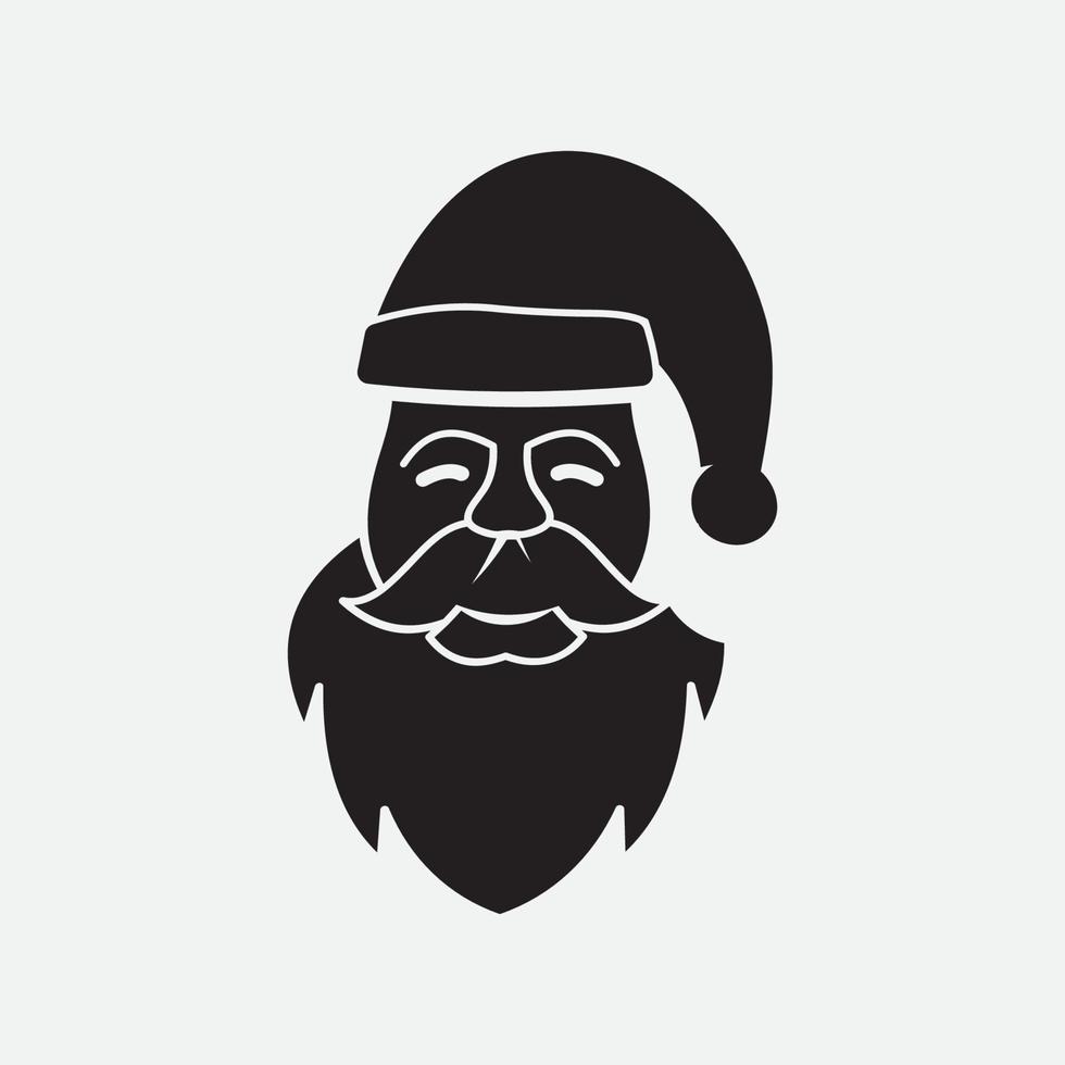 logotipo do ícone de design de ilustrações vetoriais de papai noel vetor