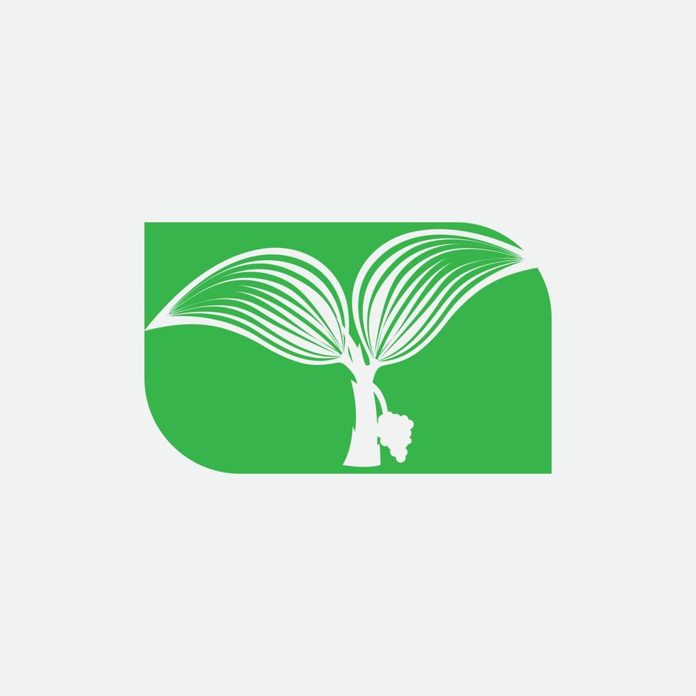 logotipo de ícone de design de ilustração vetorial de folha vetor