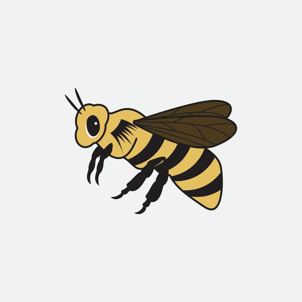 logotipo de ícone de design de ilustração vetorial de logotipo de abelha vetor