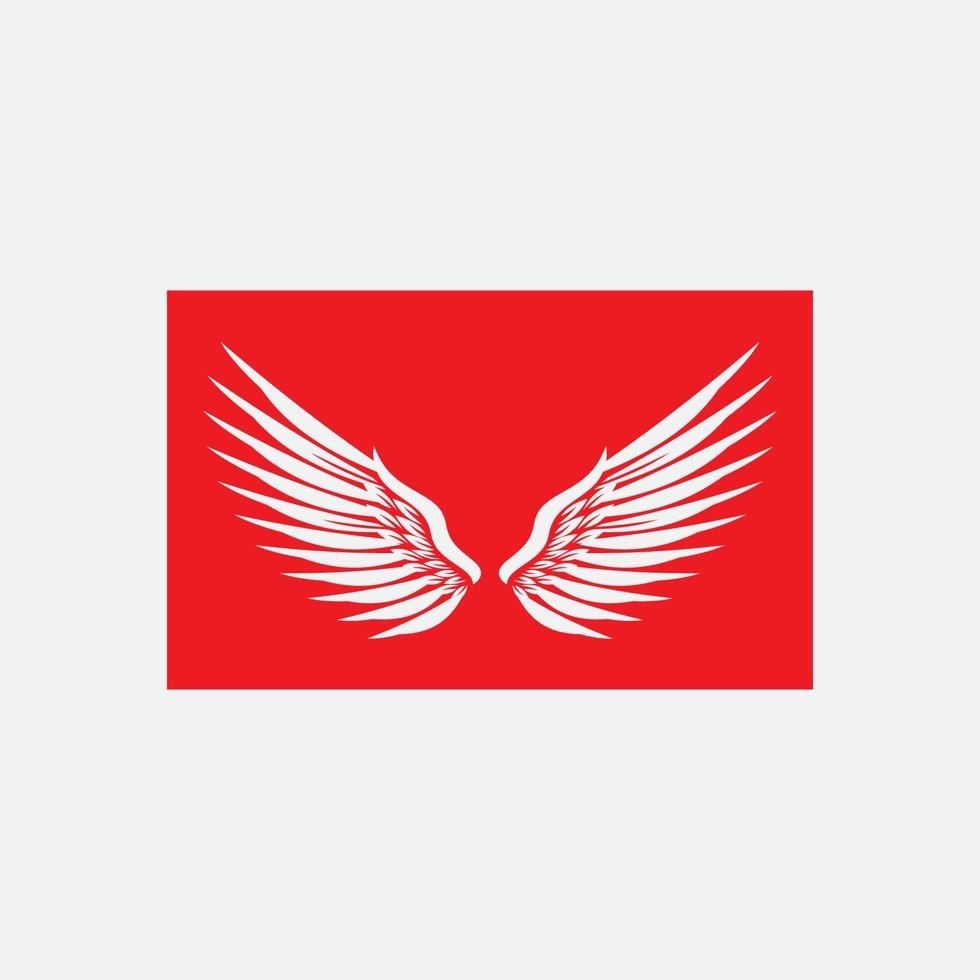 logotipo do ícone do design de ilustração de asas vetor