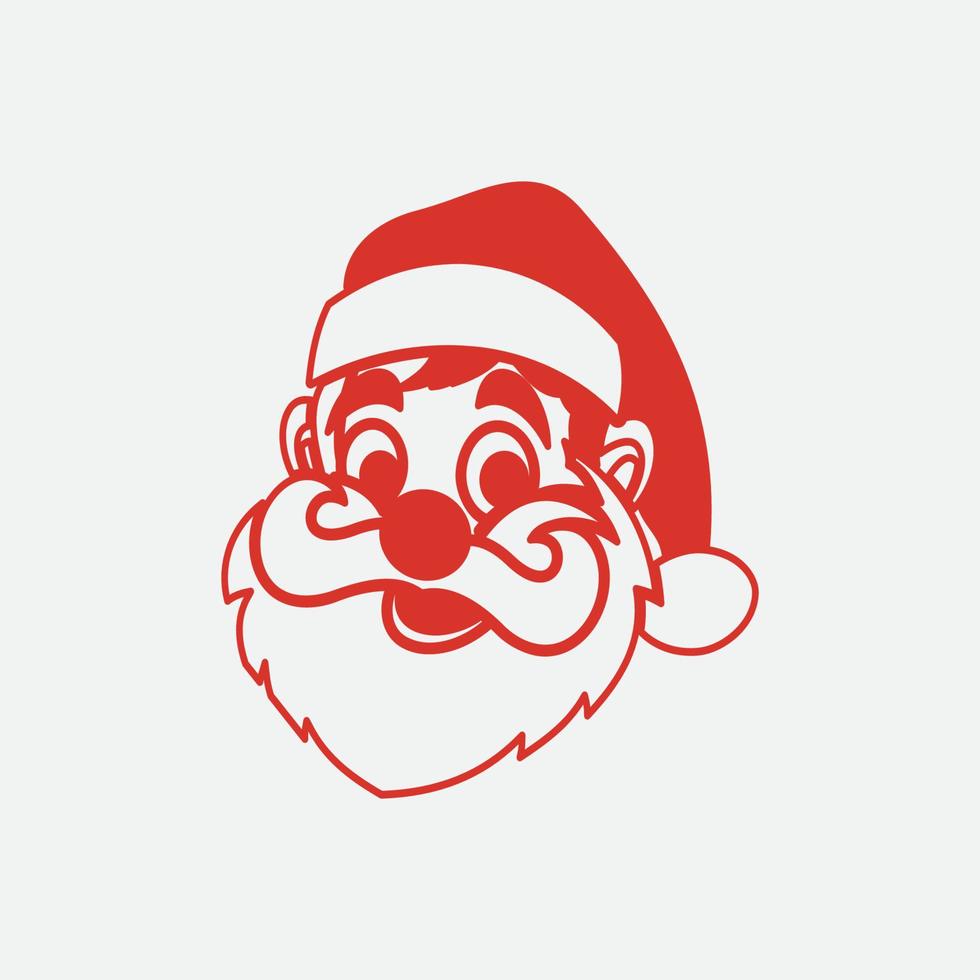 logotipo do ícone de design de ilustrações vetoriais de papai noel vetor