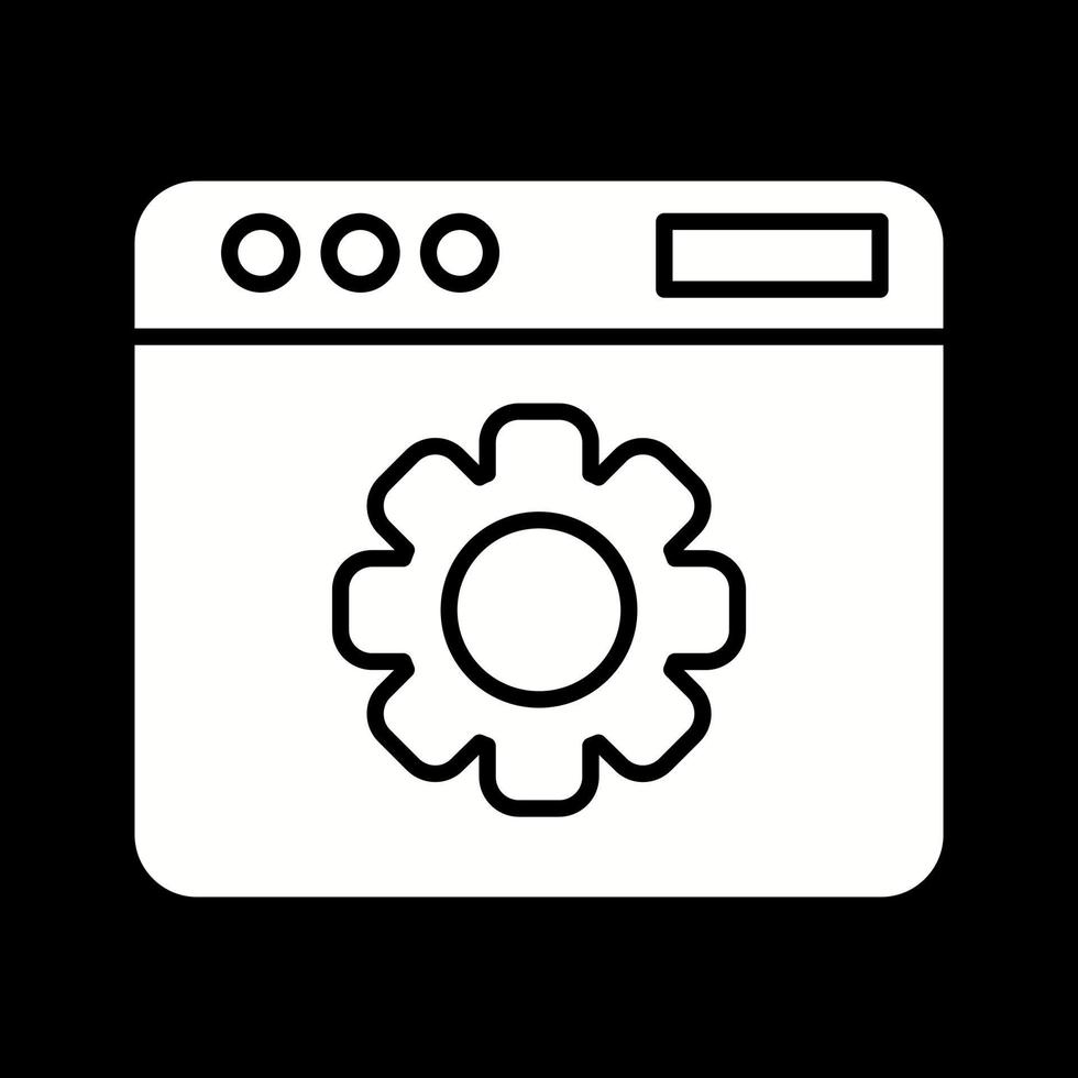 ícone de vetor de configurações da web