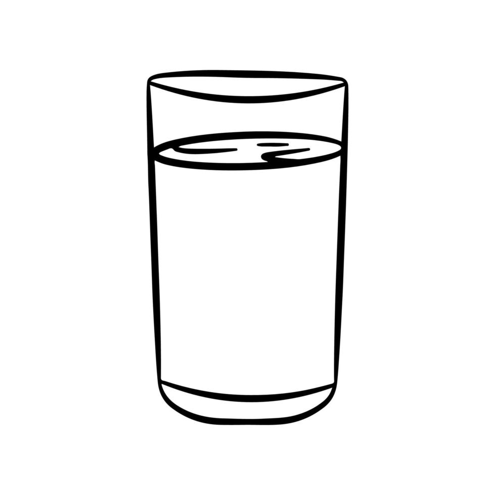 copo de ilustração vetorial de contorno de leite vetor