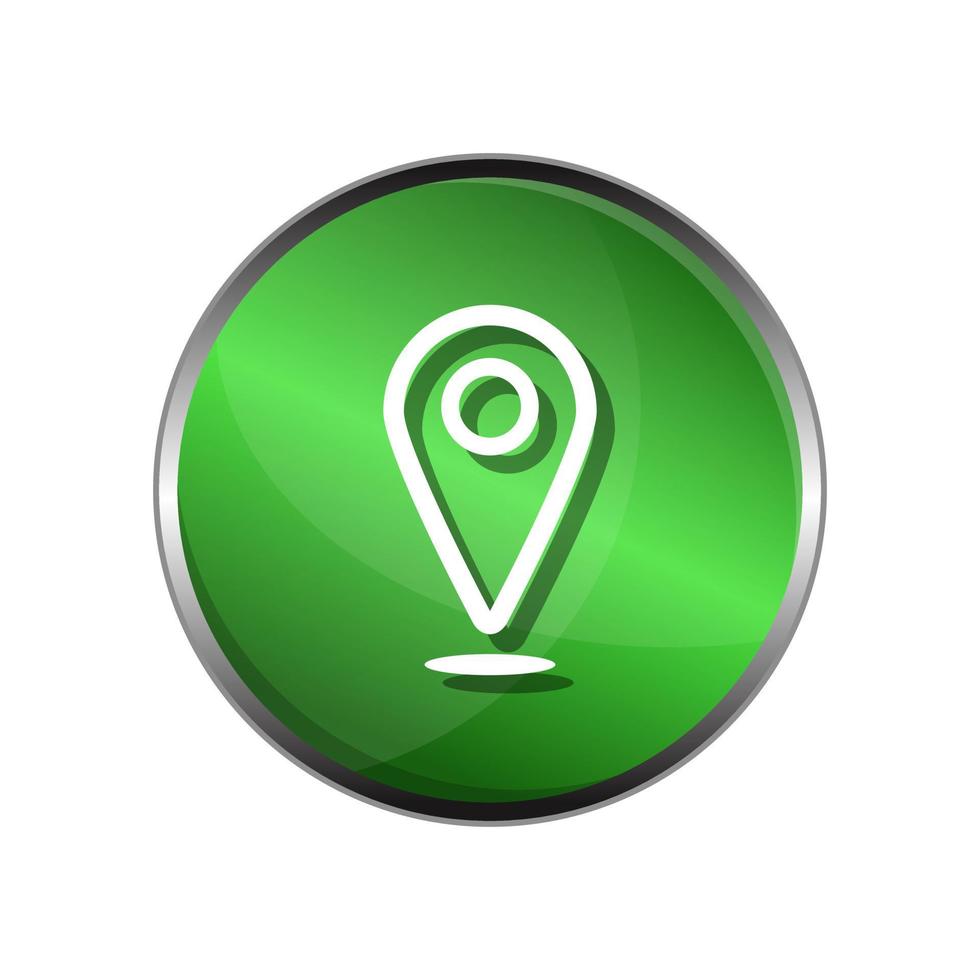mapa 3D ou vetor de ícone de localização