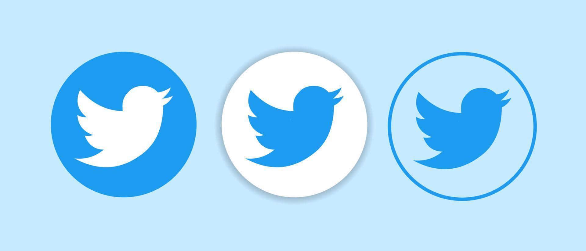 logotipo do ícone do twitter vetor
