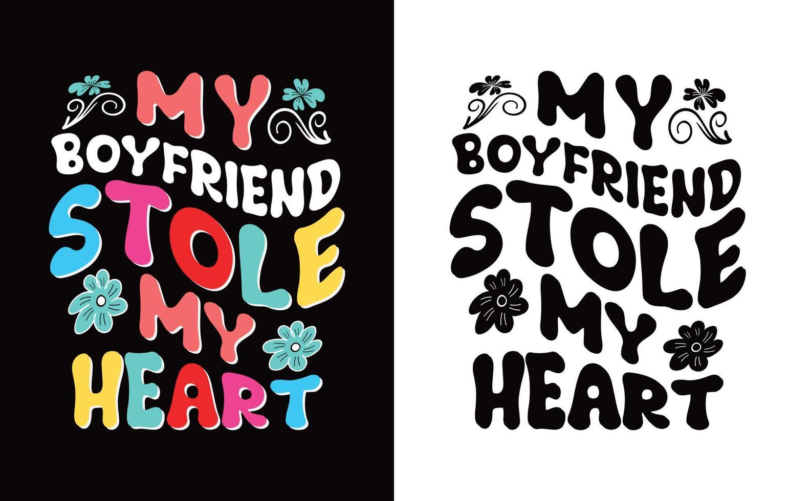 design de camiseta de tipografia dos namorados. vetor