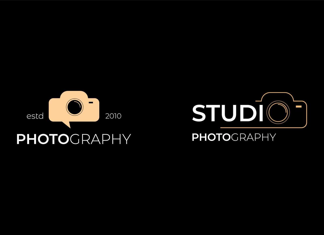 estúdio de fotografia de modelo de logotipo. logotipo do fotógrafo vetor