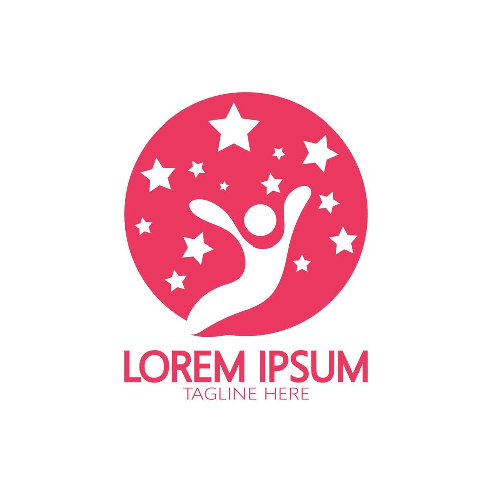 design de logotipo de jardim de infância simples ilustração de ícone de modelo vetorial, para educação, playgroup, casa de aprendizagem infantil, escola infantil com um conceito moderno vetor