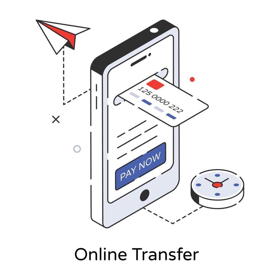 transferência online na moda vetor