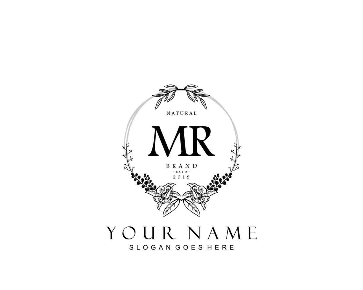 monograma inicial de beleza e design de logotipo elegante, logotipo de caligrafia da assinatura inicial, casamento, moda, floral e botânico com modelo criativo. vetor