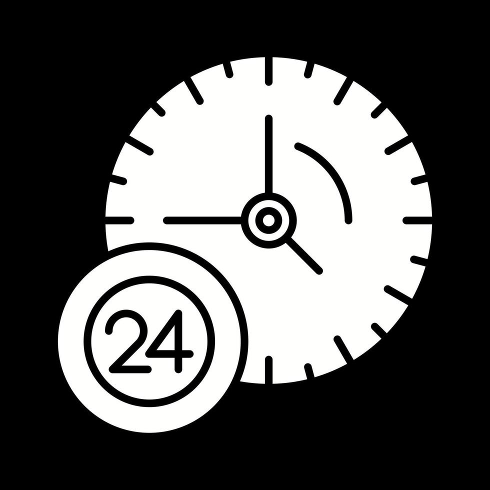 Ícone de vetor de serviço 24 horas