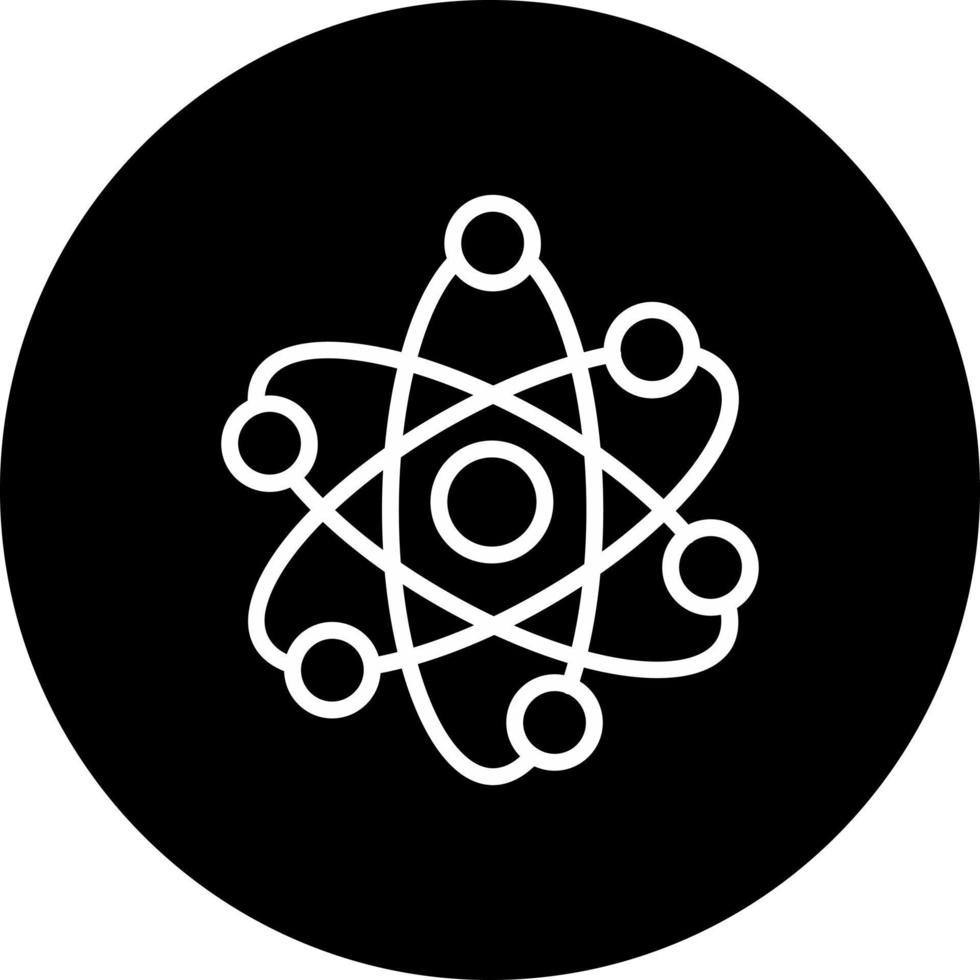 ícone de vetor de átomos