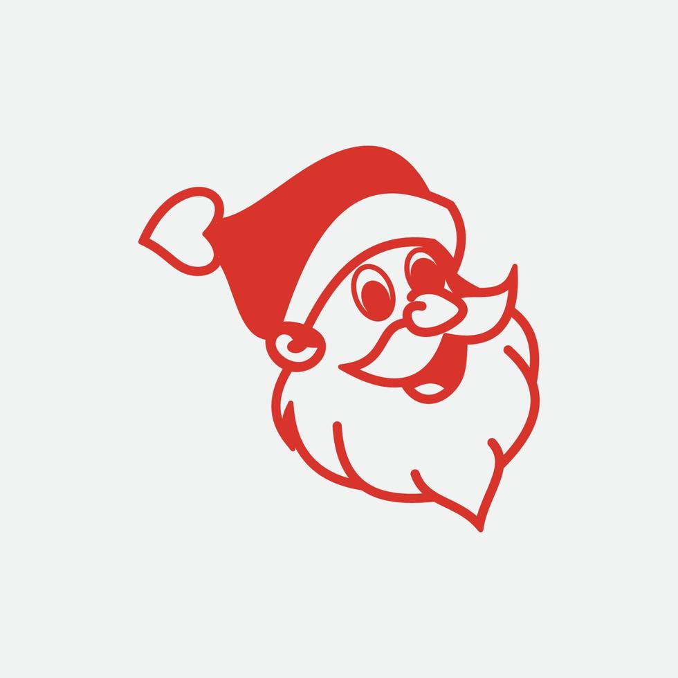 logotipo do ícone de design de ilustrações vetoriais de papai noel vetor