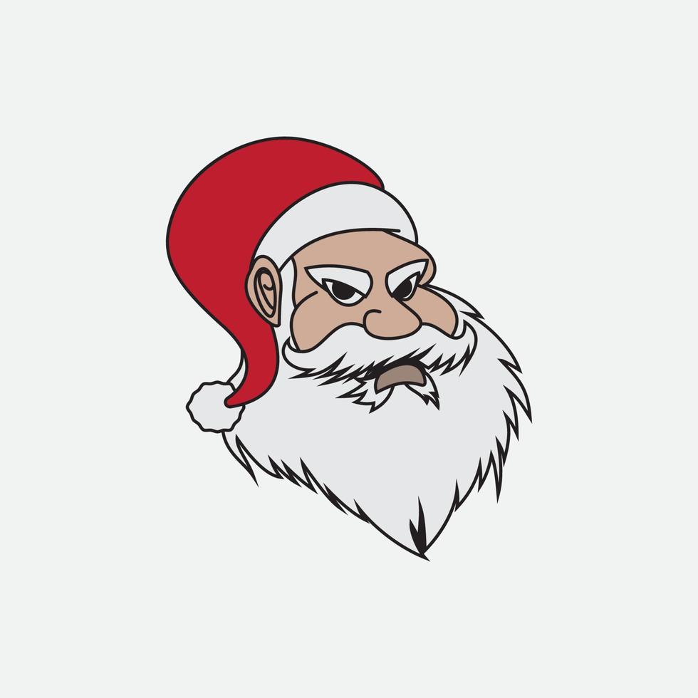 logotipo do ícone de design de ilustrações vetoriais de papai noel vetor