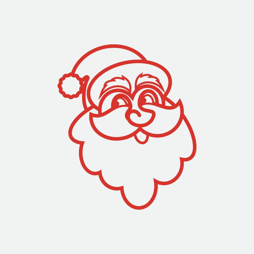 logotipo do ícone de design de ilustrações vetoriais de papai noel vetor